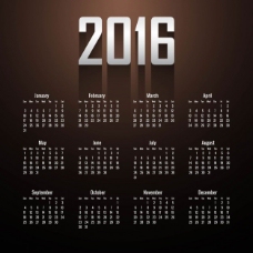 布朗2016日历
