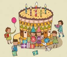 生日 蛋糕  卡通图片
