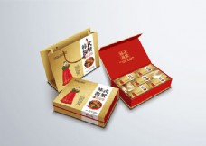 高档韩式酱蟹包装礼盒设计图片PSD