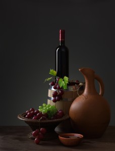 木桶红酒摄影