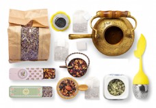 茶具茶包饮料茶壶绿茶香茶俯视图素材香料