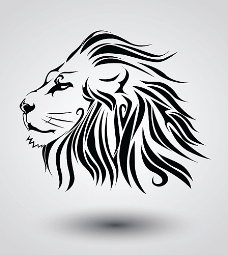 其他生物狮子头纹身图案