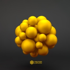三维分子球图片