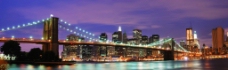 纽约都市摩登灯光夜景摄影图片