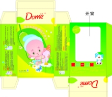 多米婴幼儿用品包装盒图片