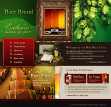 国外酒品经典网页设计素材图片