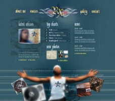 国外运动蓝色酷站网页网站模板图片