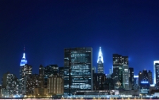 纽约摩登都市繁华夜景图片
