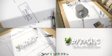 创意建筑图纸logo演绎片头AE模板