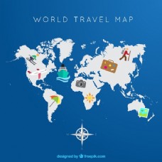 世界地图世界旅游地图
