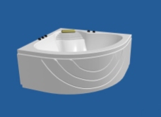 3DMAX扇形奢华浴缸模型