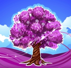 粉红色树图片