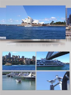 观光旅游4K澳大利亚悉尼歌剧院城市景观旅游风光