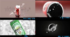 3D版动感易拉罐广告宣传展示模板