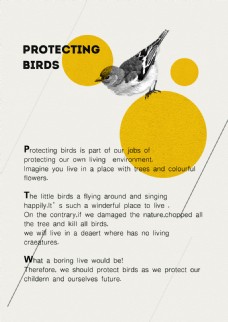 环境保护保护鸟类保护环境书籍排版设计小鸟