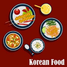 韩国设计元素韩国食品设计ai矢量元素