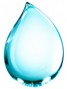 PSD素材蓝色水滴卡通透明素材