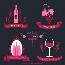 粉红葡萄酒的标签