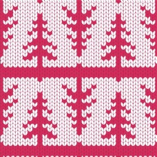 红色圣诞树圣诞节填充背景矢量素材