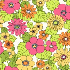 清新自然彩色花朵壁纸图案
