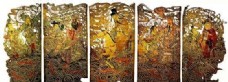 山西省皮影民间艺术陕西省西安市刘德山的五圣朵子大片五圣