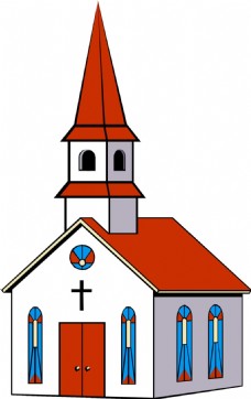 卡通建筑卡通教堂建筑png元素
