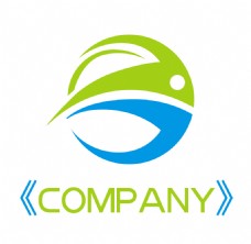 2018彩色圆形鱼公司logo
