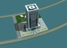 办公楼模型图片