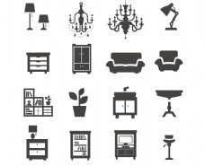 现代生活之日式IKEA家具家具家装图标