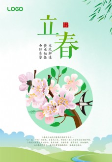 传统节气创意立春节气海报模板