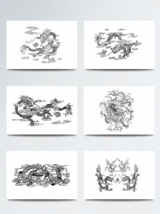 古典中国中国古典龙纹矢量素材