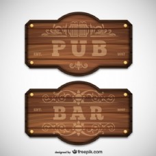 酒吧和酒吧的标志