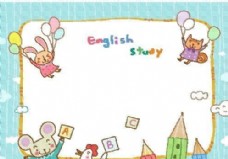 英语学习动物漫画矢量EPS29