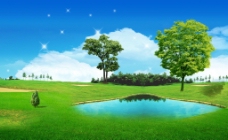 韩式自然背景图片