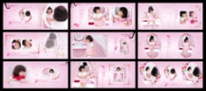 粉红芭比梦系列儿童相册模板