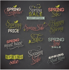 精美春季销售字体设计矢量素材