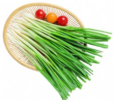 绿色蔬菜绿色小葱番茄png元素