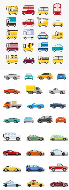 交通车辆卡通车辆多种交通工具