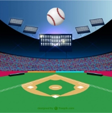 棒球的球棒棒球场和球