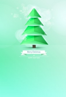 立体光圈圣诞树海报背景