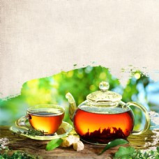 个性透明茶壶海报主图设计