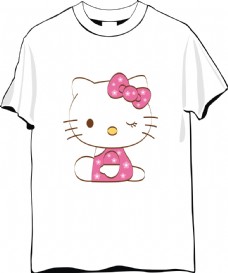 KITTY猫T恤素材