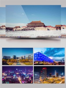 城市风景故宫天安门天坛公园北京城市延时风景