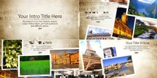 旅行图片组合样式的明信片AE模板