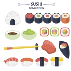 餐厅美味的寿司图标图片