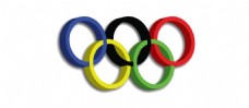 手绘彩色奥运五环元素