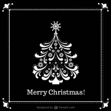 黑白圣诞树