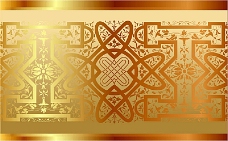 欧式边框金色花纹装饰元素背景