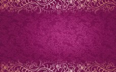 欧式边框浪漫花纹紫色背景