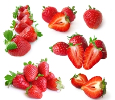 草莓  诱人 高清 单色背景图片